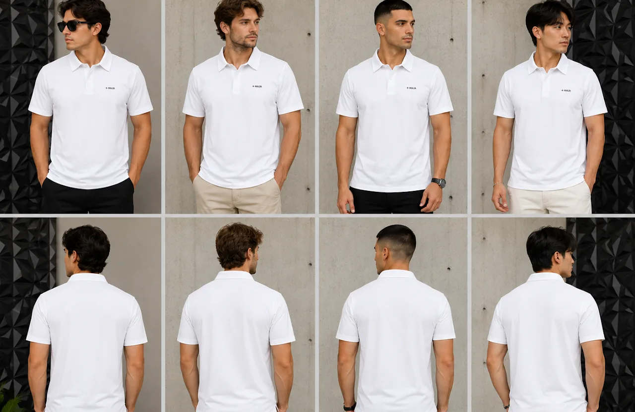 Maja tipo polo blanco