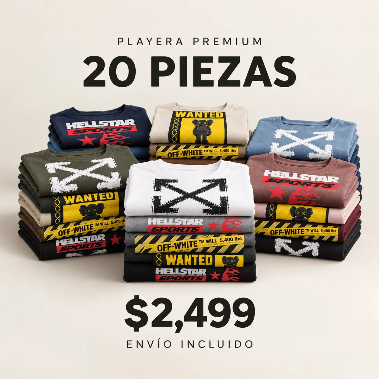 Playeras 20 pzas