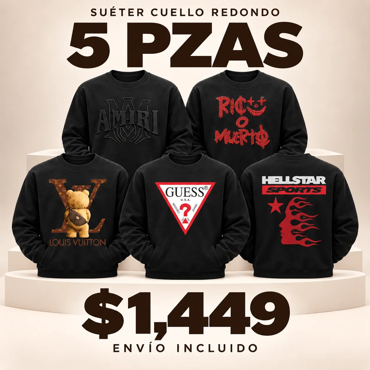 Sueter PAQ 5 PZAS