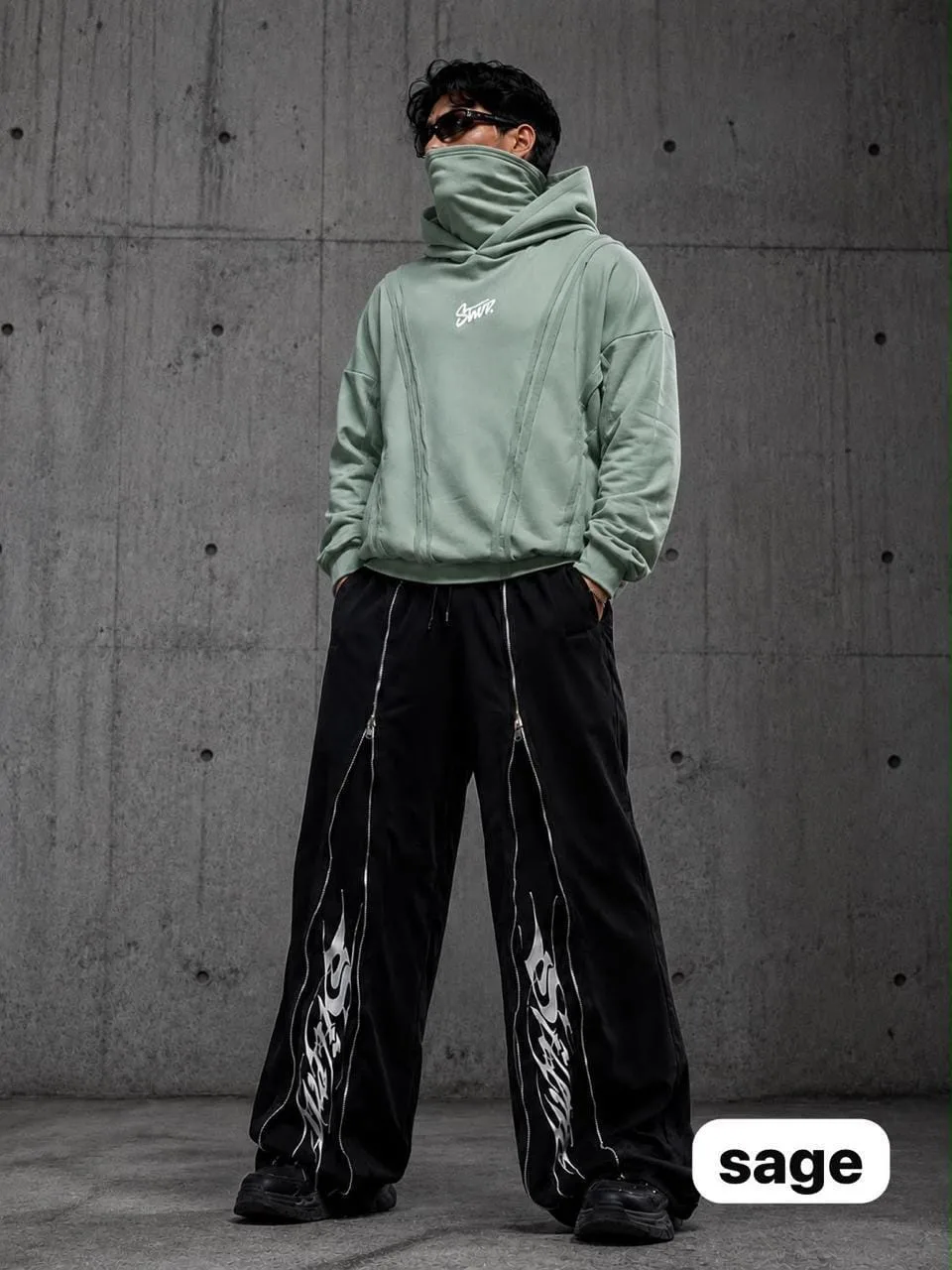 SUDADERA CANGURO MENTA